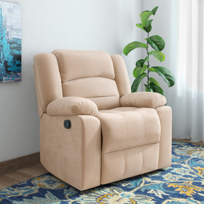RoyalOak Fabric Manual Recliners(Finish Color - Brown)