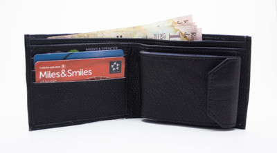 Nietz Girls Black Genuine Leather Wallet(14 Card Slots)