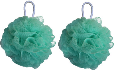 Cion Bath Sponge (Green, Pack of 2)