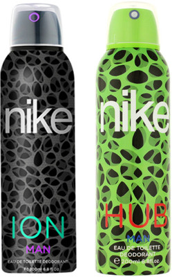 Nike Man ION and HUB Deodorant Spray for Men 200ML Each (Pack of 2) Deodorant Spray - For Men(400 ml, Pack of 2)
Nike Man ION and HUB Deodorant Spray for Men 200ML Each (Pack of 2) Deodorant Spray - For Men(400 ml, Pack of 2)