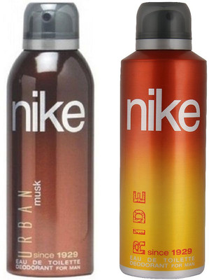 Nike Man Urban Musk and Ride Deodorant Spray for Men 200ML Each (Pack of 2) Deodorant Spray - For Men(400 ml, Pack of 2)
Nike Man Urban Musk and Ride Deodorant Spray for Men 200ML Each (Pack of 2) Deodorant Spray - For Men(400 ml, Pack of 2)
