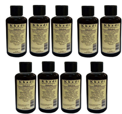 PARVATI KHADI Shikakai Shampoo Pack of 9 (1890 ml)(210 ml)