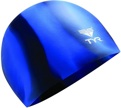 tyr MULTI COLOR PLAIN Swimming Cap(Blue, Pack of 1)