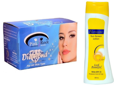 Pink Root Diamond Bleach 250g and Florozone Sun Screen Lotion With SPF 25(Set of 2)
Pink Root Diamond Bleach 250g and Florozone Sun Screen Lotion With SPF 25(Set of 2)