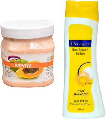 Pink Root Papaya Scrub 500ml and Florozone Sun Screen Lotion With SPF 25(Set of 2)
Pink Root Papaya Scrub 500ml and Florozone Sun Screen Lotion With SPF 25(Set of 2)