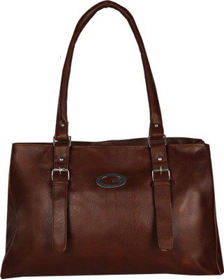 VELINA Girls Casual Brown Leatherette Shoulder Bag