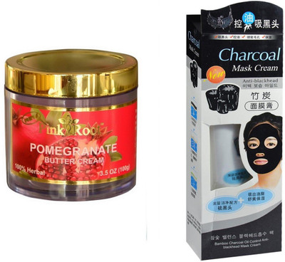 Pink Root Pomegranate Butter Cream 100gm, Charcoal Mask Cream Anti-blackhead(Set of 2)
Pink Root Pomegranate Butter Cream 100gm, Charcoal Mask Cream Anti-blackhead(Set of 2)