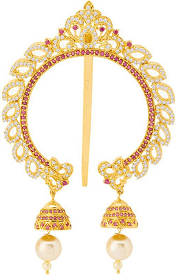 Voylla Gorgeous Meenakshi CZ Gold Plated Juda Pin Hair Pin(Gold)