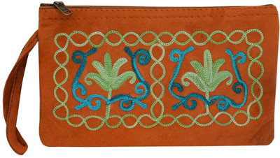 Bagaholics Pure Suede Leather Handmade Kashmiri Crewel Embroidery Wristlet Pouch Handbag Clutch Multipurpose pouch Travel wallet Makeup Kit Toilet Handbag Organizer Medicine Bag Ladies Purse gift for girls / women Pouch(Brown)
Bagaholics Pure Suede Leather Handmade Kashmiri Crewel Embroidery Wristlet Pouch Handbag Clutch Multipurpose pouch Travel wallet Makeup Kit Toilet Handbag Organizer Medicine Bag Ladies Purse gift for girls / women Pouch(Brown)