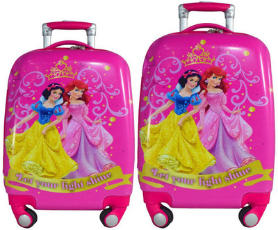 Texas USA set of 2 bags 18 inches and inches PRINCESS5 Printed Polycarbonate 4 wheel Kids Trolley Bag Expandable Cabin Luggage - inch(Pink
Texas USA set of 2 bags 18 inches and inches PRINCESS5 Printed Polycarbonate 4 wheel Kids Trolley Bag Expandable Cabin Luggage - inch(Pink