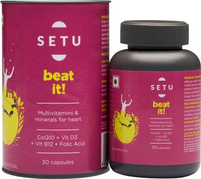 Setu Beat It! Complete Multivitamins And Minerals For Heart - 30 Capsules(30 No)