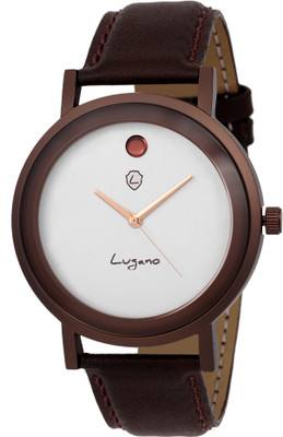 Lugano LG 1148 Stylish Brown Movado Dial Series Watch - For Men