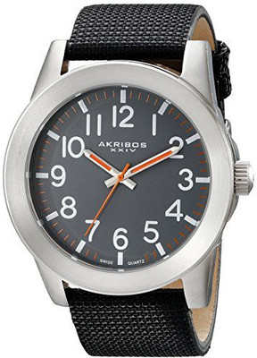Akribos XXIV Grey 15141 Akribos XXIV Men's AK779SSB Stainless Steel Watch with Black Canvas Band Watch - For Men
Akribos XXIV Grey 15141 Akribos XXIV Men's AK779SSB Stainless Steel Watch with Black Canvas Band Watch - For Men