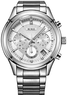 BUREI White 3534 BUREI Men's Chronograph Date Clander Watches with White Dial Stainless Streel Bracelet Watch - For Men
BUREI White 3534 BUREI Men's Chronograph Date Clander Watches with White Dial Stainless Streel Bracelet Watch - For Men