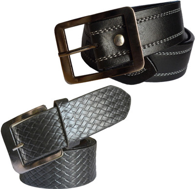 Sun Shopping Men Formal Black Synthetic Belt