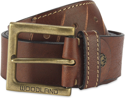 Woodland Men Casual Brown Genuine Leather Belt