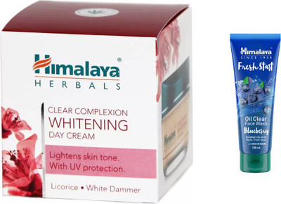 Himalaya Clear Complexion Whitening Day Cream, Fresh Start Oil Clear Blueberry Face Wash(Set of 2)
Himalaya Clear Complexion Whitening Day Cream, Fresh Start Oil Clear Blueberry Face Wash(Set of 2)