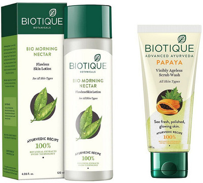 BIOTIQUE BIO Bio Morning Nectar Flawless Skin Lotion, Bio Papaya Visibly Ageless Scrub Wash(Set of 2)
BIOTIQUE BIO Bio Morning Nectar Flawless Skin Lotion, Bio Papaya Visibly Ageless Scrub Wash(Set of 2)