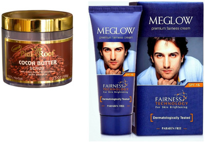 Pink Root Cocoa Butter Scrub 100gm and Meglow Premium Fairness Cream SPF-15(Set of 2)
Pink Root Cocoa Butter Scrub 100gm and Meglow Premium Fairness Cream SPF-15(Set of 2)