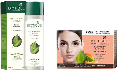BIOTIQUE BIO Bio Morning Nectar Flawless Skin Lotion, Bio Party Glow Facial Kit(Set of 2)
BIOTIQUE BIO Bio Morning Nectar Flawless Skin Lotion, Bio Party Glow Facial Kit(Set of 2)