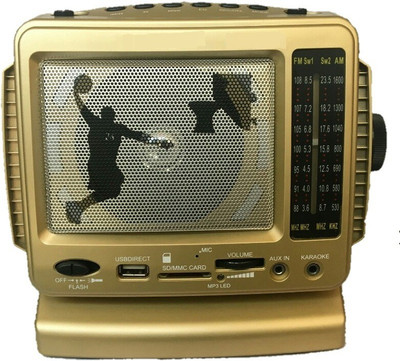 CRETO tv shape fm radio suppor, usb pendrive, aux in, memory card , radio record, karaoke support side torch light, flash light FM Radio(gold)
CRETO tv shape fm radio suppor, usb pendrive, aux in, memory card , radio record, karaoke support side torch light, flash light FM Radio(gold)