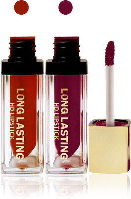 Seven cosmetics makeup HD long lasting lady liquid matte lip gloss lipstick fashion color set of 2(maroon pink,red, 10 g)
Seven cosmetics makeup HD long lasting lady liquid matte lip gloss lipstick fashion color set of 2(maroon pink,red, 10 g)