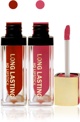 Seven cosmetics makeup HD long lasting lady liquid matte lip gloss lipstick fashion color set of 2(pink,red, 10 g)
Seven cosmetics makeup HD long lasting lady liquid matte lip gloss lipstick fashion color set of 2(pink,red, 10 g)