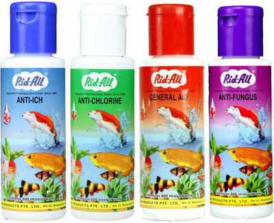 ROYAL PET Rid-All ANTI-ICH / ANTI-CHLORINE / GENERAL AID / ANTI-FUNGUS (120ml Each For 600 Liters of Water | Pack of 4) NOT A Pet Health Supplements(480 ml)
ROYAL PET Rid-All ANTI-ICH / ANTI-CHLORINE / GENERAL AID / ANTI-FUNGUS (120ml Each For 600 Liters of Water | Pack of 4) NOT A Pet Health Supplements(480 ml)