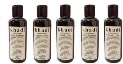 Khadi Amla & Reetha Shampoo (210 ml) Pack of 5(210 ml)