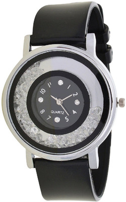 Orayan Cristal Dial DG-Black Analogue Watch - For Girls