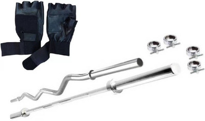 Monika Sports 3 ft straight rod + 3 ft curl rod + 4 locks + gym gloves for exercise Home Gym Kit
Monika Sports 3 ft straight rod + 3 ft curl rod + 4 locks + gym gloves for exercise Home Gym Kit