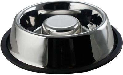 Benzara Slow Feeder Pet Bowl Anti Skid Stainless Steel Large Round Stainless Steel Pet Bowl(650 ml Silver, Black)
Benzara Slow Feeder Pet Bowl Anti Skid Stainless Steel Large Round Stainless Steel Pet Bowl(650 ml Silver, Black)
