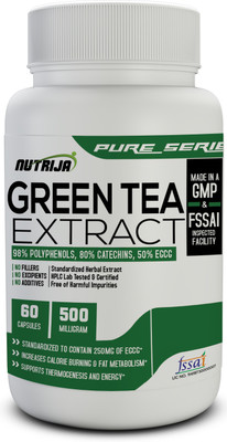 NutriJa Green Tea Extract 500MG-60 Veg Capsules(60 No)