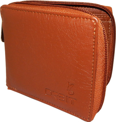 Orbit Men Tan Artificial Leather, Fabric Wallet(5 Card Slots)