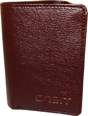 Orbit Men Brown Artificial Leather, Fabric Wallet(9 Card Slots)