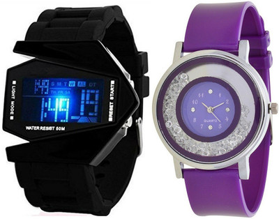 Maxi Retail Couple Combo of two RKT+G38 Watch - For Boys & Girls