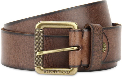 Woodland Men Casual Brown Genuine Leather Belt