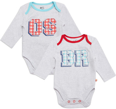 Mini Klub Baby Boy's Grey Bodysuit, Greymarl