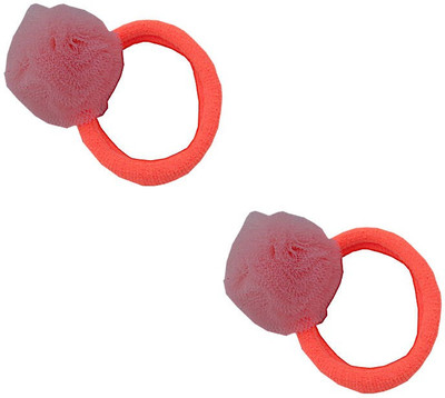 Trendeela.com Feriha Pom Pom Rubber Band(Orange)