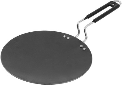 Madhu Round Concave Iron Tawa 26 cm diameter(Iron), Black