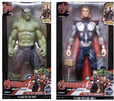Grab Offers Combo Of 2 Avengers Action Figure Toy For Kids. (Thor-Hulk) (10 Inch)(Multicolor)
Grab Offers Combo Of 2 Avengers Action Figure Toy For Kids. (Thor-Hulk) (10 Inch)(Multicolor)