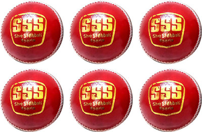 SSS SSBTB12 Cricket Leather Ball(Pack of 6, Red)