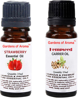 Gardens Of Aroma Strawberry Essential Oil And Hepmseed Carrier Oil(20 ml)