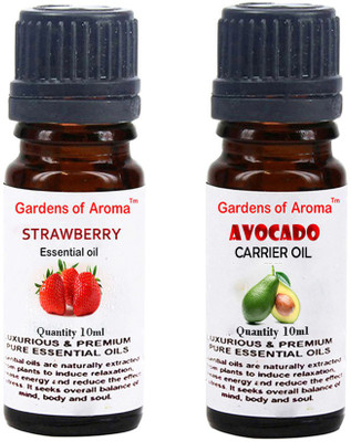 Gardens Of Aroma Strawberry Essential Oil And Avocado Carrier Oil(20 ml)