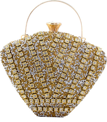 Chouhan Stylish Party Gold Clutch