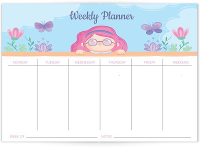 Chambers of Ink A4 Note Pad(Back to School, Blue, Pink)