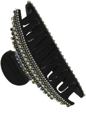 Anuradha Art Jewellery Clutcher Hair Claw(Black)