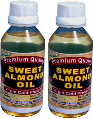 Tushar 100% PURE SWEET ALMOND OIL combo pack of 2 bottles of 100 ml(200 ml) Hair Oil(200 ml)
Tushar 100% PURE SWEET ALMOND OIL combo pack of 2 bottles of 100 ml(200 ml) Hair Oil(200 ml)