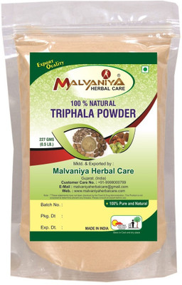 Malvaniya Herbal Care 100% Natural Triphala (Amla, Harad, Baheda) Powder(227Grams)(227 g)
Malvaniya Herbal Care 100% Natural Triphala (Amla, Harad, Baheda) Powder(227Grams)(227 g)