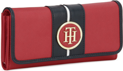 TOMMY SLG Women Casual Red, Black Artificial Leather Wallet(10 Card Slots)